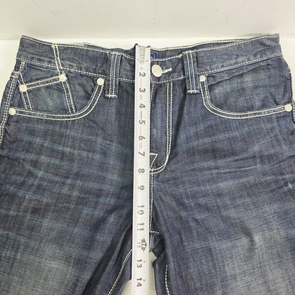 Rock & Republic Men's Jeans 34x30 Dark Wash Thick Stitch Boot Cut Flap Y2K NWOT - Picture 11 of 11